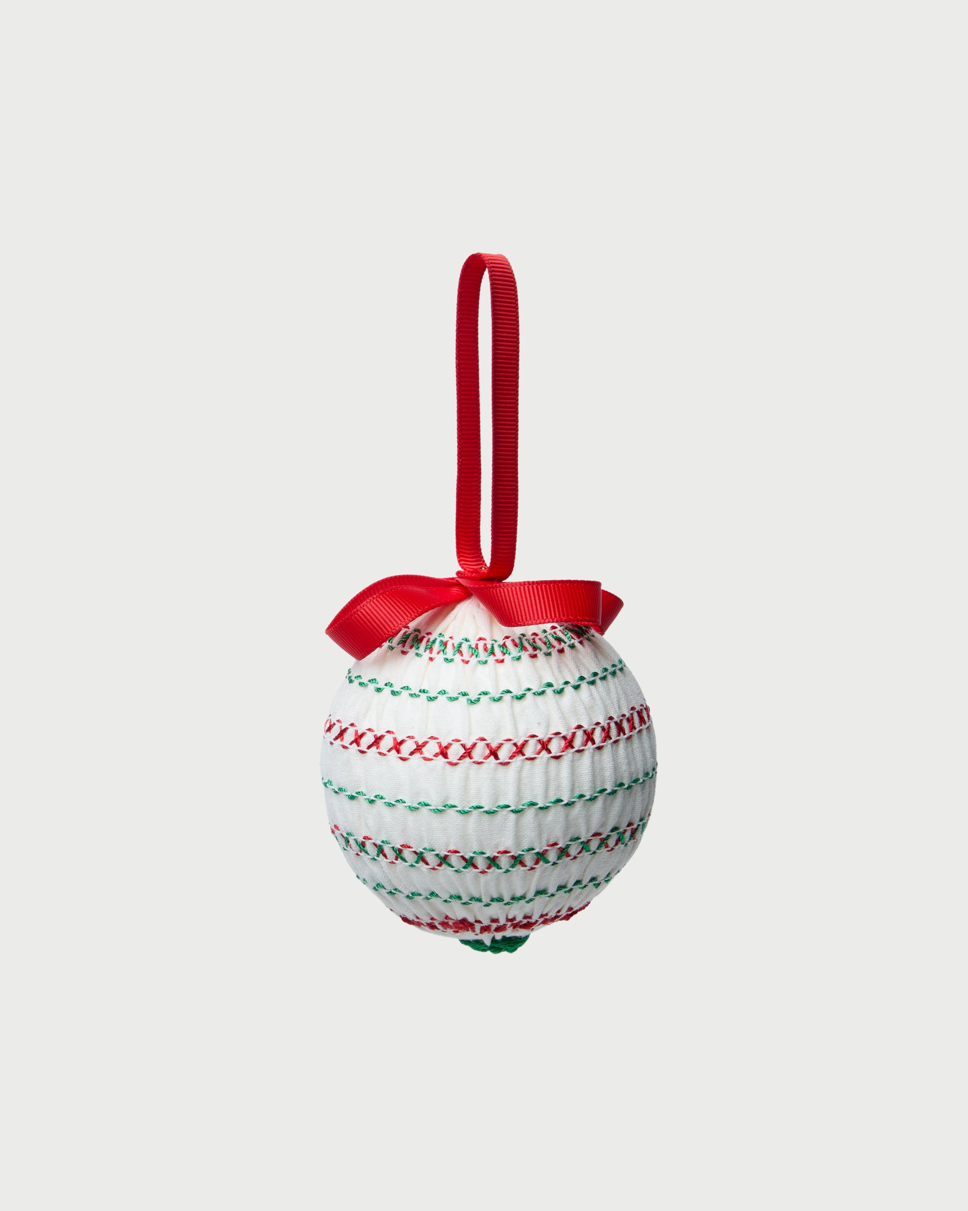 Harriet Cream Embroidered Ornament