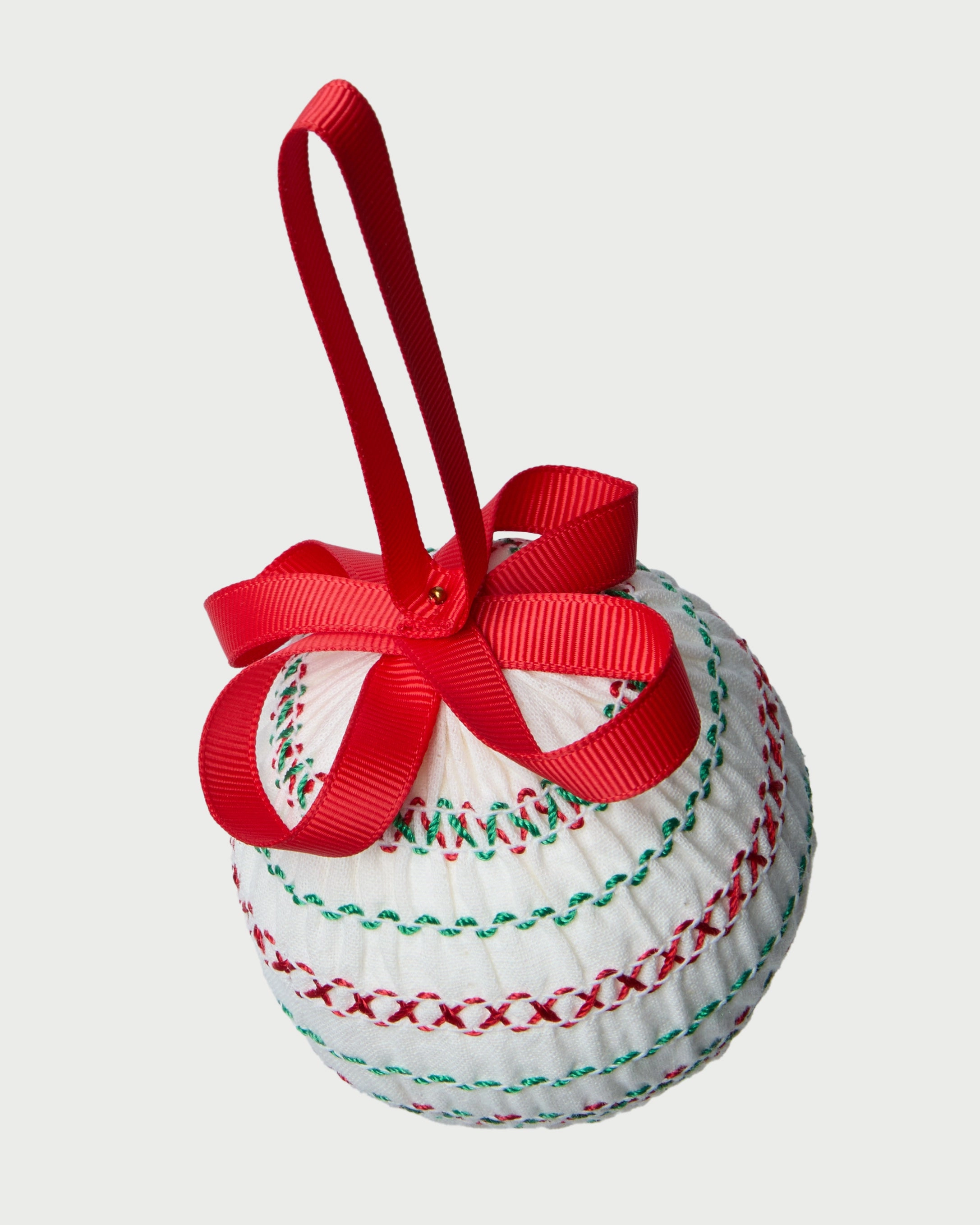 Harriet Cream Embroidered Ornament