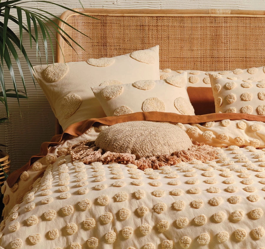 Haze Quilt Cover Set Range Pale Peach