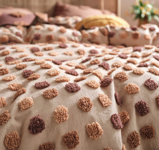Haze Quilt Cover Set Range Pecan