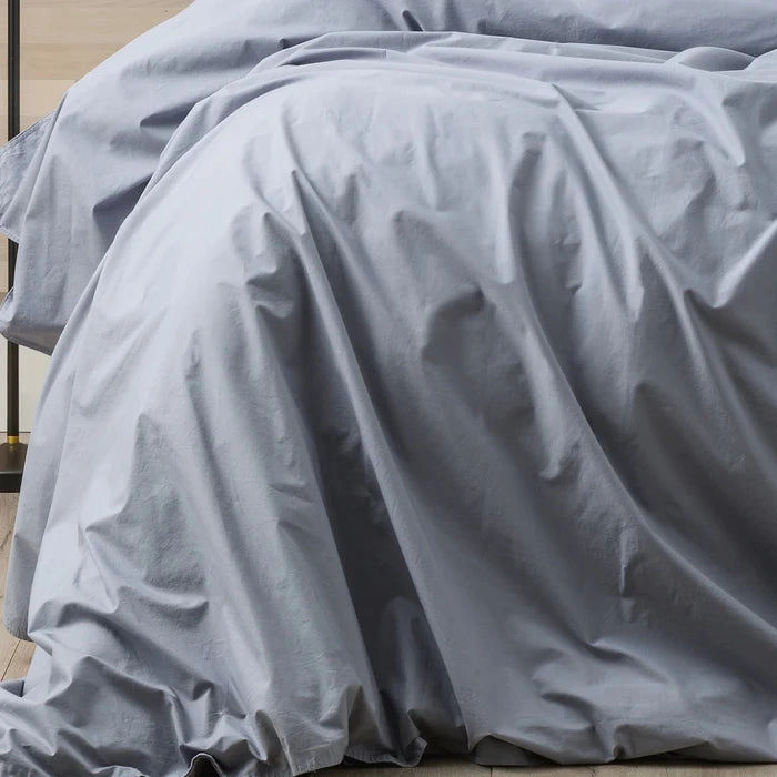 Helena 300tc Vintage Stone Washed Quilt cover Set DUSTY BLUE by Renee Taylor