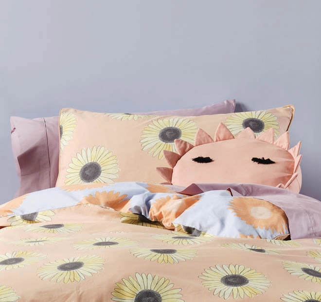 Hello Sunshine Quilt Cover Set Range Peach