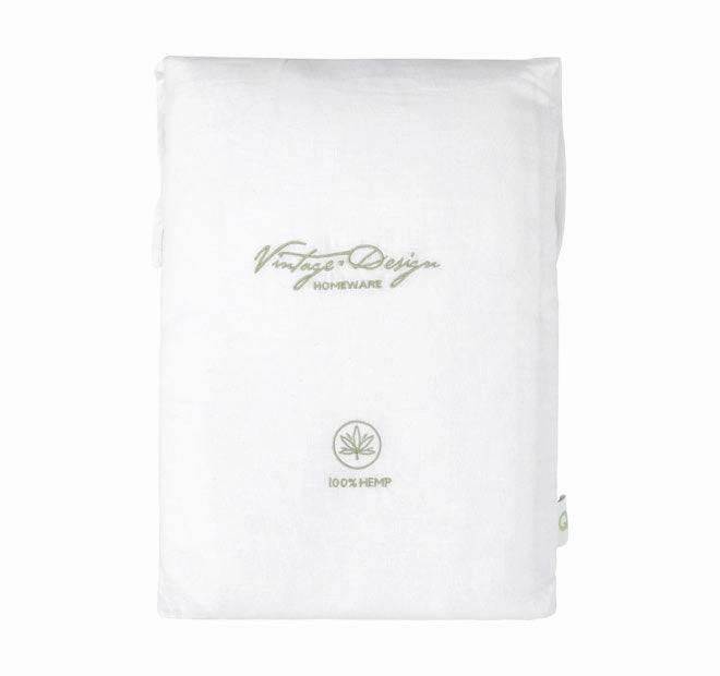 Hemp Quilt Cover Set Range White