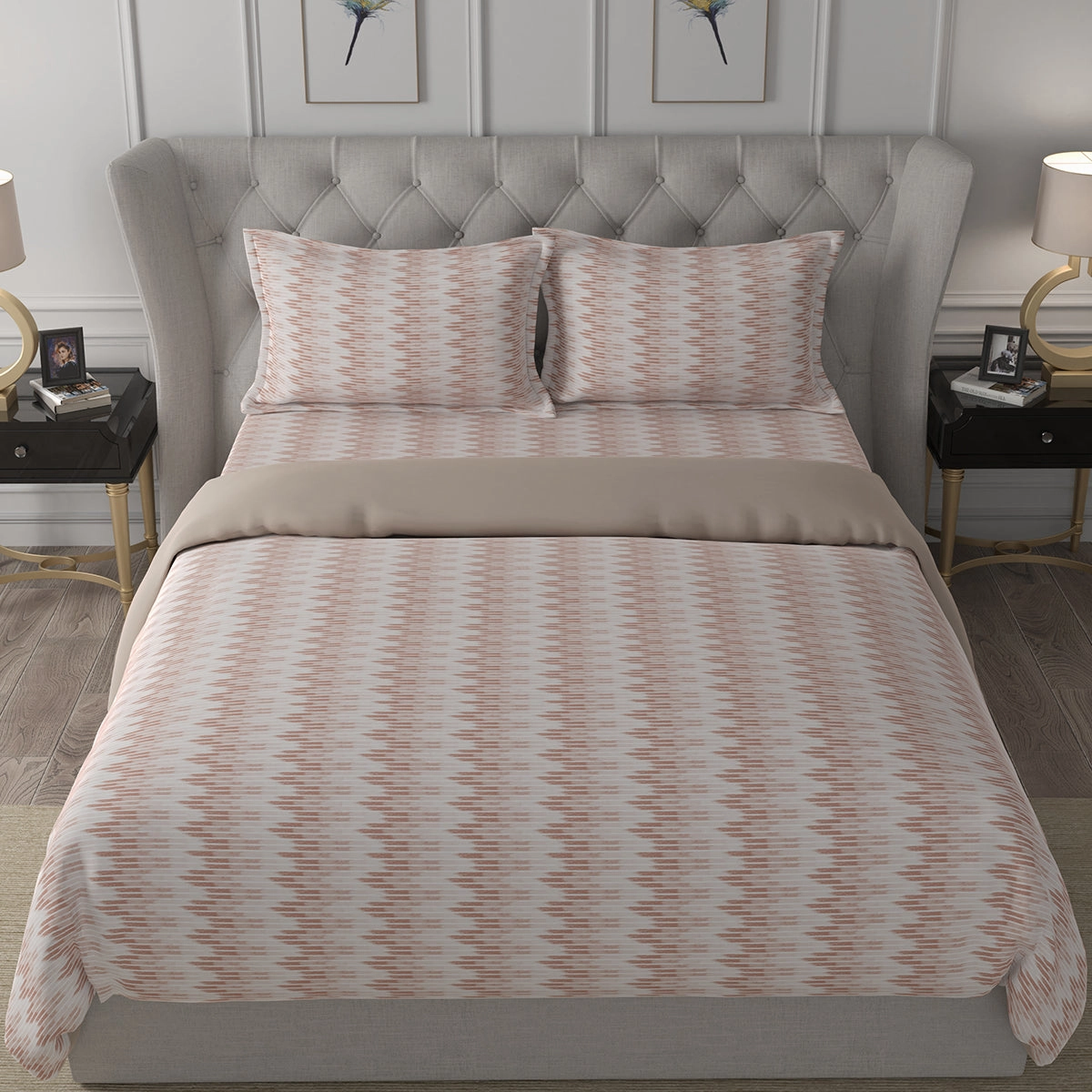Hermosa Exotic Bouquet Asher Red 4 Pc Quilt/Quilted Bed Cover Set