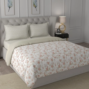 Hermosa Exotic Bouquet Bloomington Red 4 Pc Quilt/Quilted Bed Cover Set