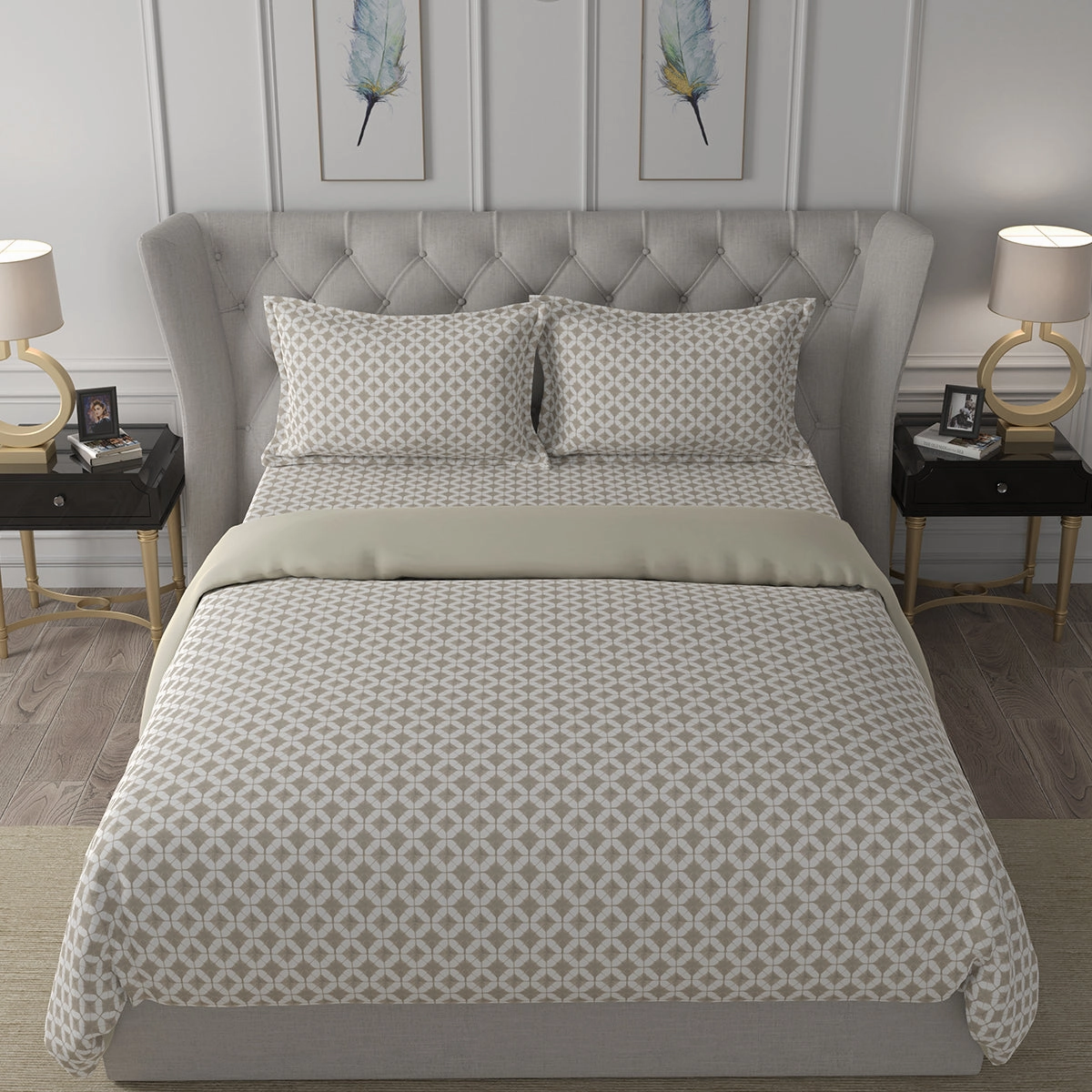 Hermosa Exotic Bouquet Elaine Neutral Quilt