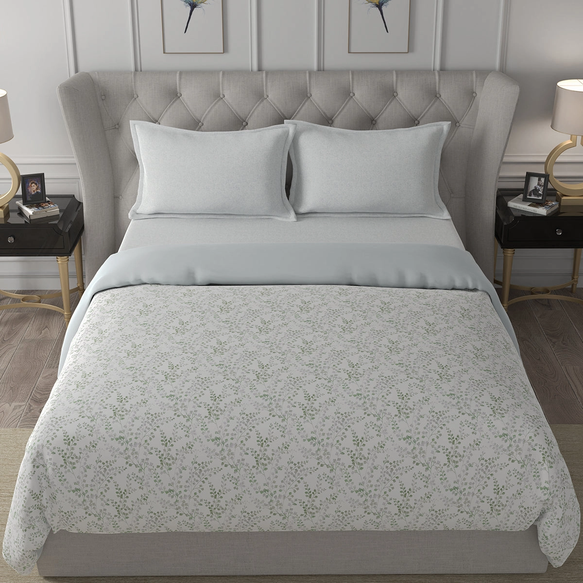 Hermosa Exotic Bouquet Foliage Neutral Quilt