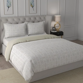 Hermosa Exotic Bouquet Kallie Neutral 4 Pc Quilt/Quilted Bed Cover Set