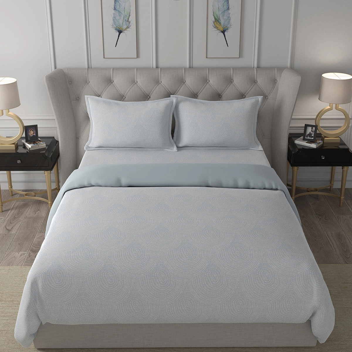 Hermosa Exotic Bouquet Solaris Blue Quilt