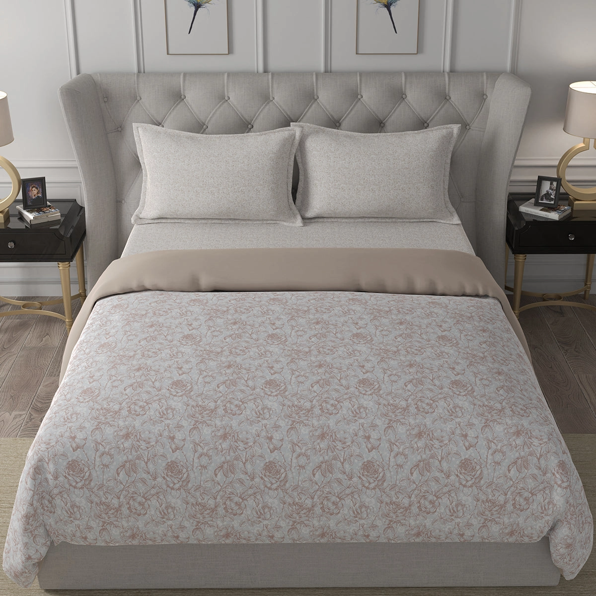 Hermosa Exotic Bouquet Wonderland Red Quilt