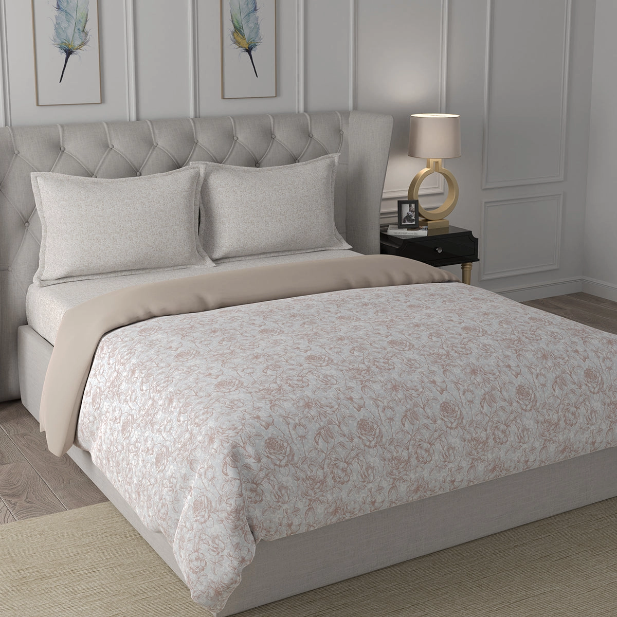 Hermosa Exotic Bouquet Wonderland Red Quilt