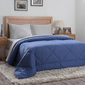 Hermosa Glister Pebble Blue 150GSM Reversible Summer AC Quilt