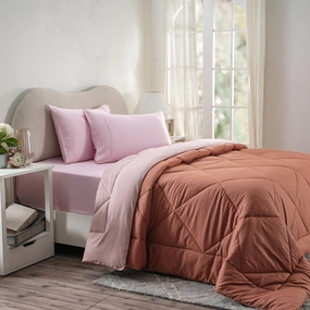 Hermosa Glister Pebble Rust 150GSM Reversible Summer AC Quilt