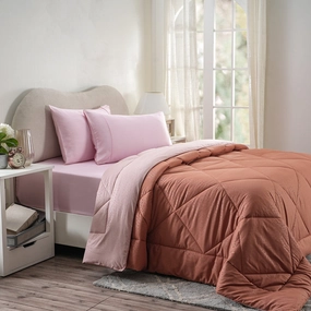 Hermosa Glister Pebble Rust 250GSM Reversible Winter Quilt