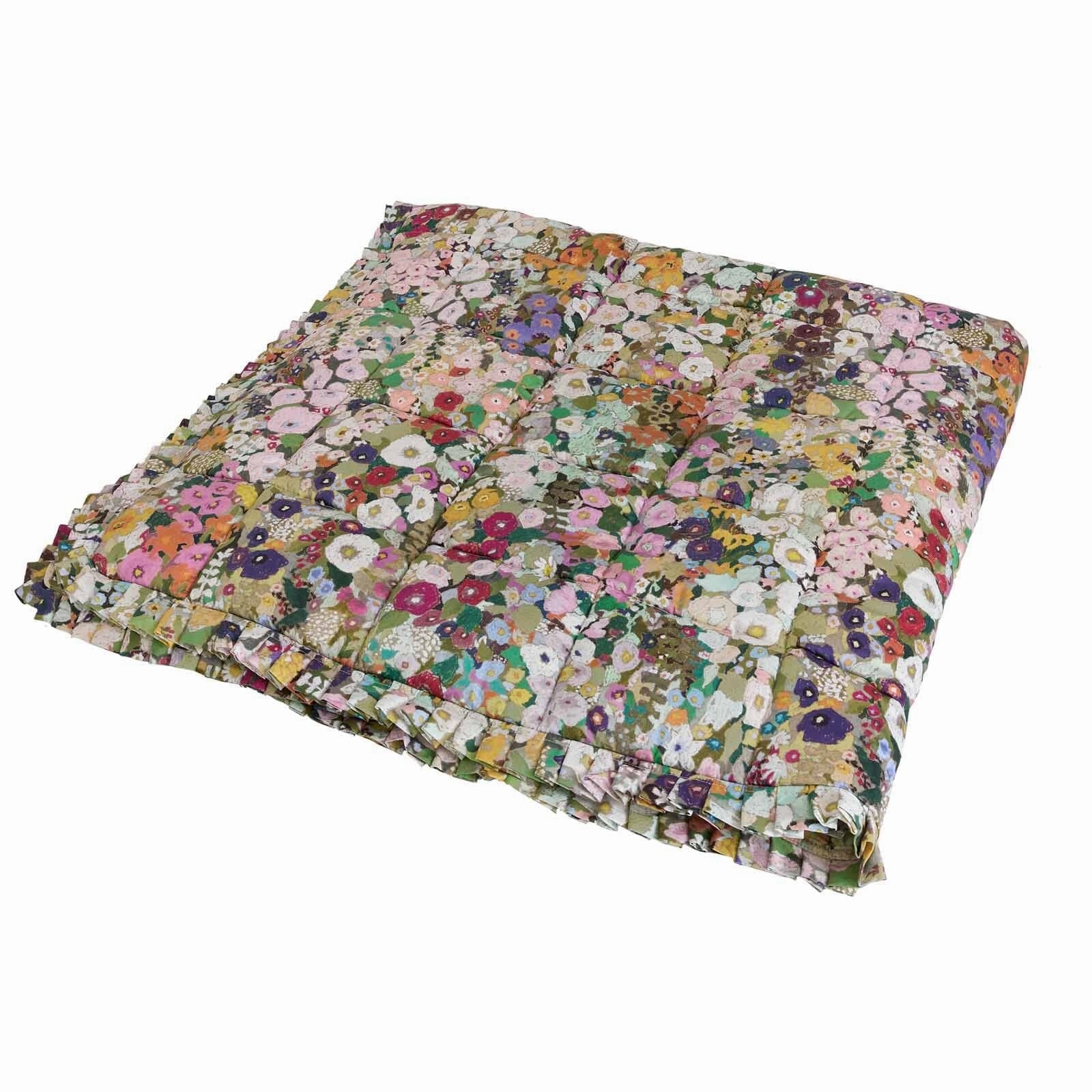HOLLYHOCKS Cotton Sateen Quilt - Spring