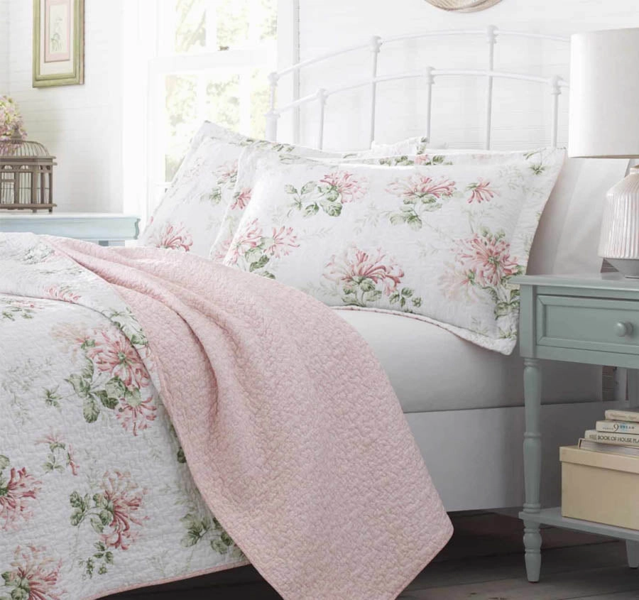 Honeysuckle Coverlet Set Blush
