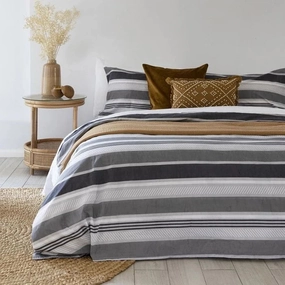 Indiana Grey Commercial Quilt Cover Set by Bambury