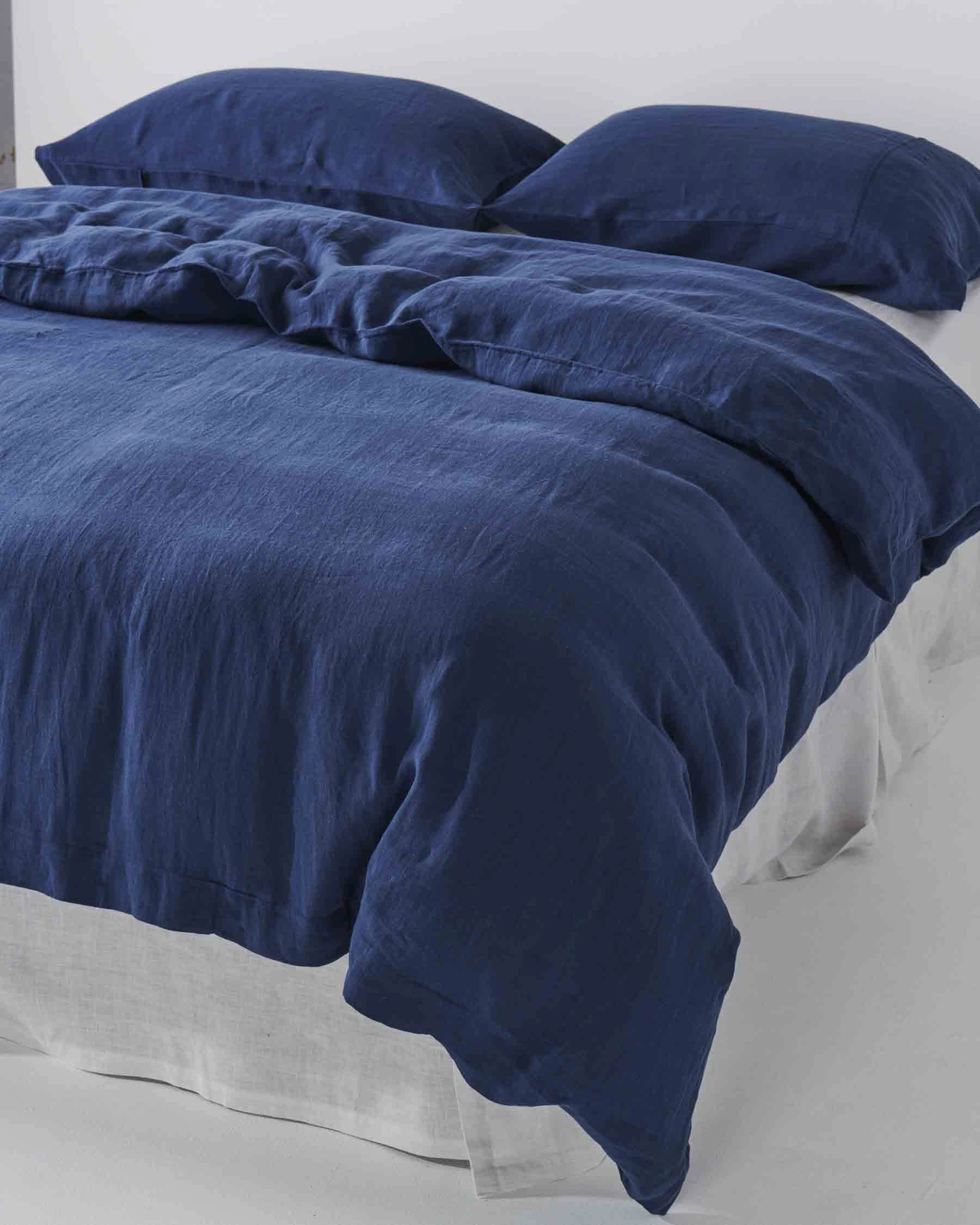 Indigo Linen Quilt Cover (US)