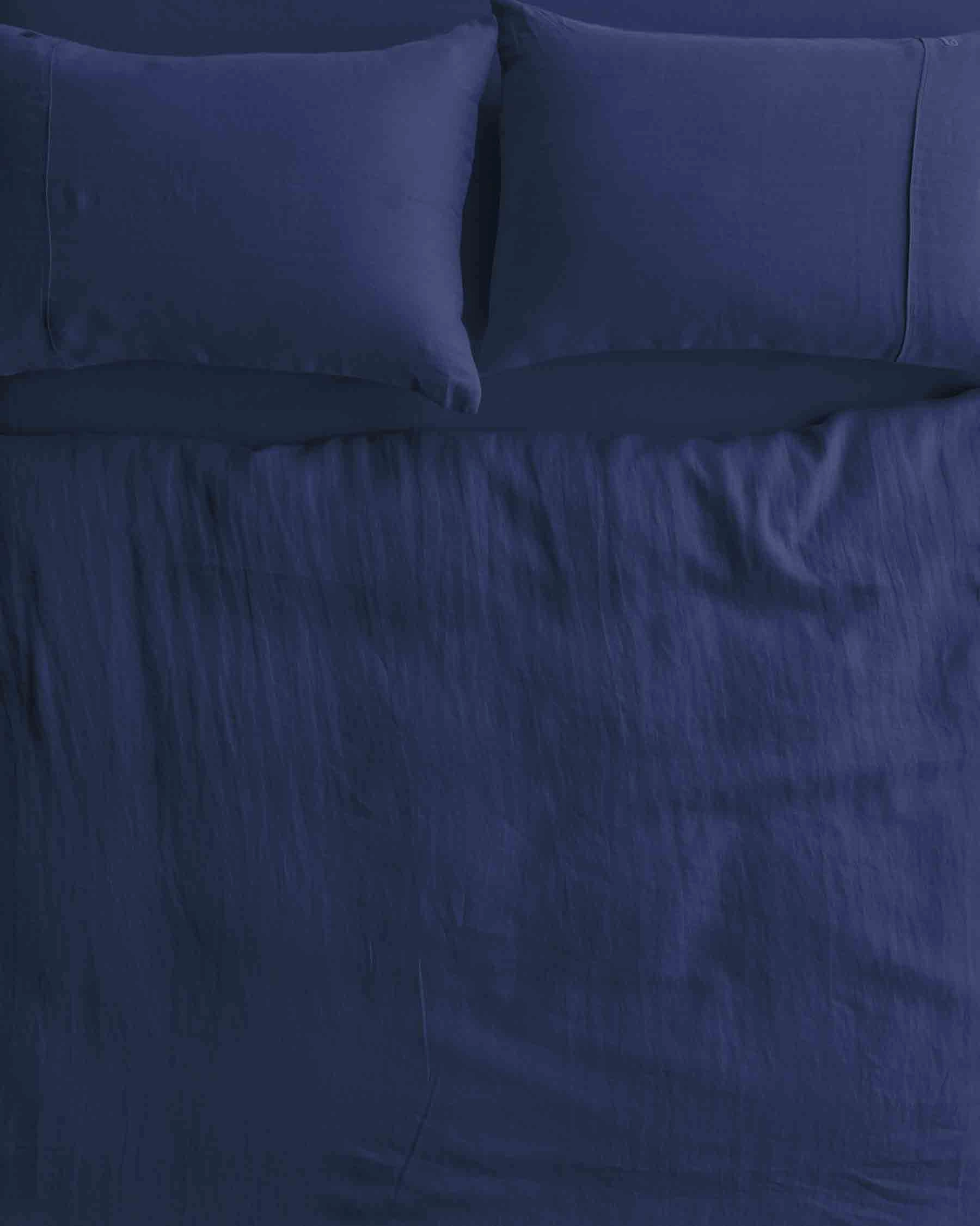 Indigo Linen Quilt Cover (US)