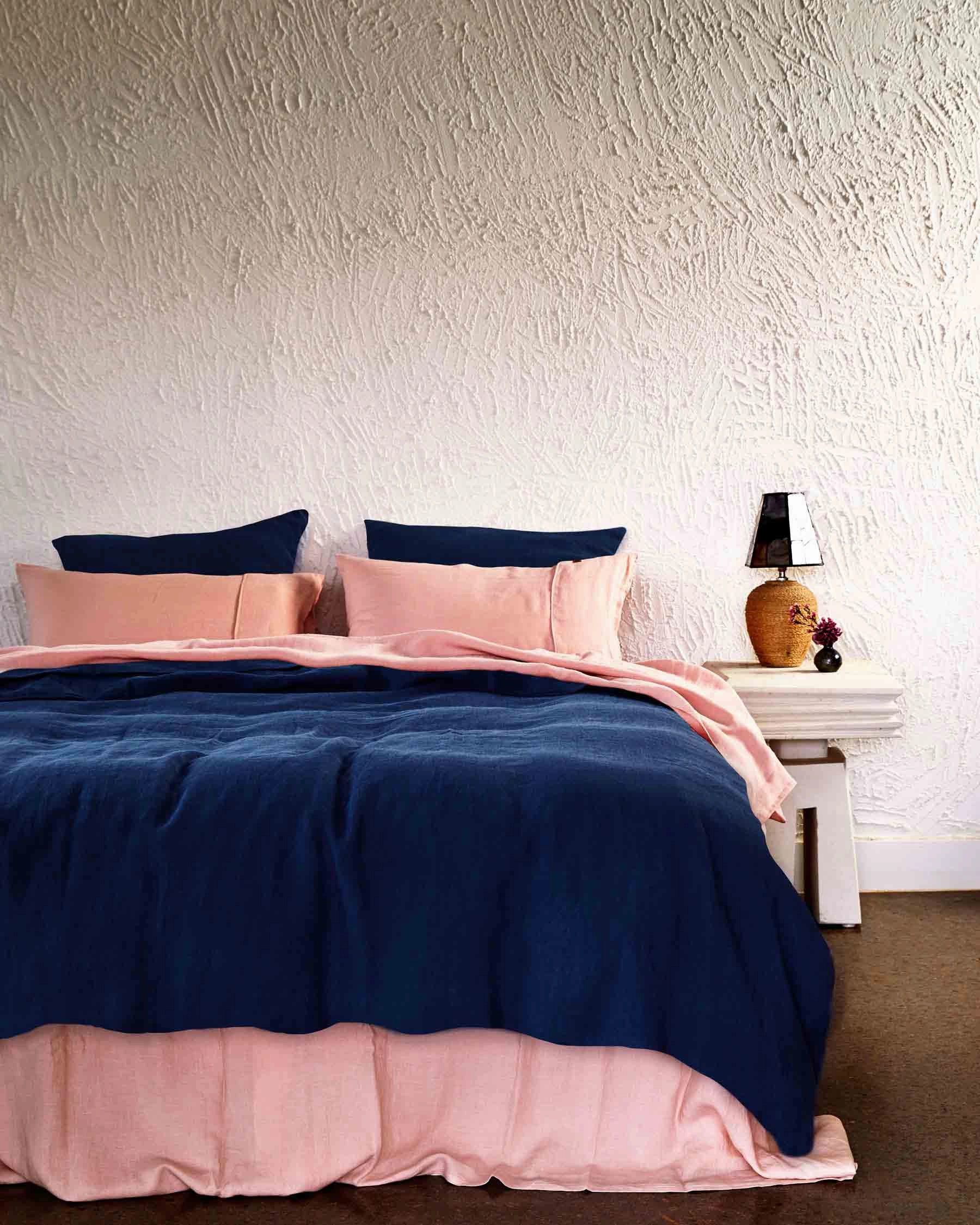 Indigo Linen Quilt Cover (US)