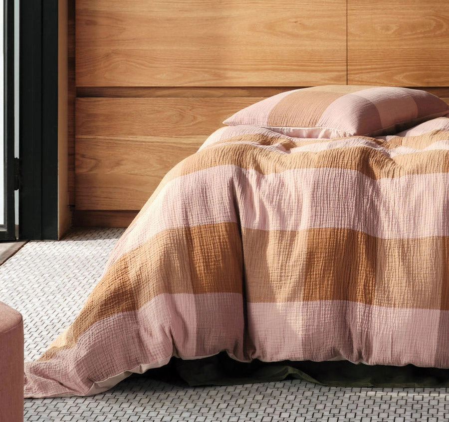 Irvine Quilt Cover Set Range Pink Salt
