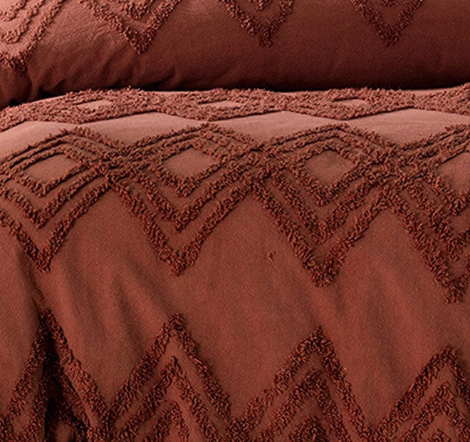 Jaipur Quilt Cover Set Range Terracotta