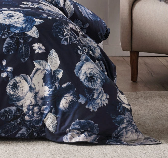 Jardin Quilt Cover Set Range Navy