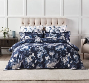 Jardin Quilt Cover Set Range Navy