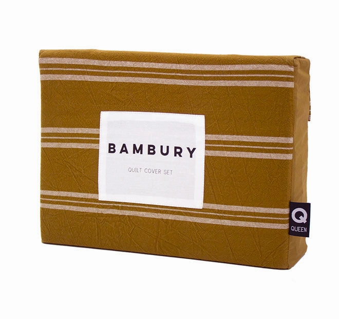 Jasper Quilt Cover Set Range Tobacco