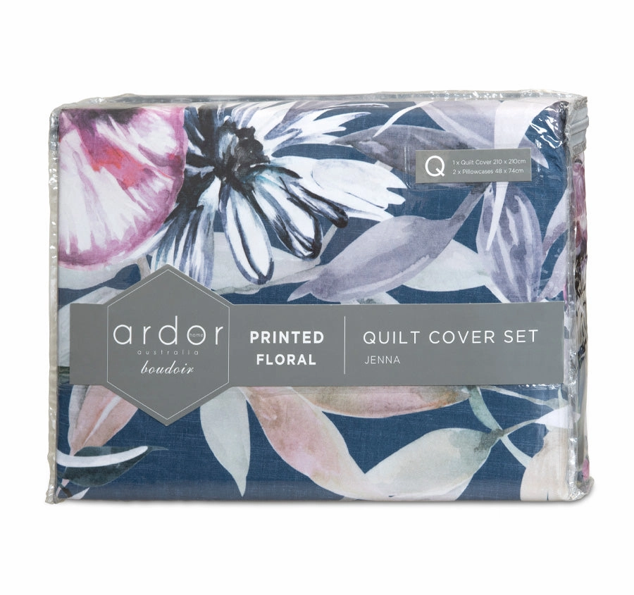 Jenna Quilt Cover Set Range Multi