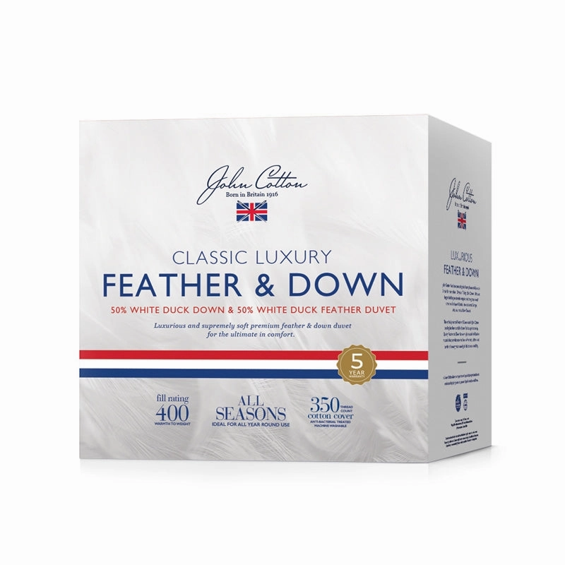 John Cotton Classic Luxury 50-50 Duck Down & Feather Quilt