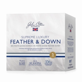 John Cotton Supreme Luxury 85-15 Goose Down & Feather Quilt