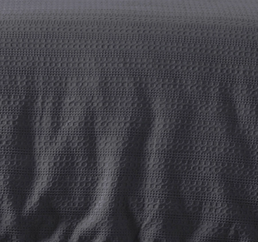 Kahlani Quilt Cover Set Range Charcoal