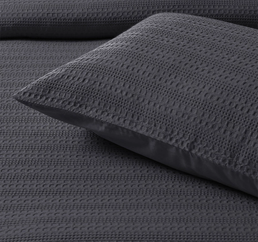 Kahlani Quilt Cover Set Range Charcoal