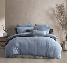 Kaia Quilt Cover Set Range Slate