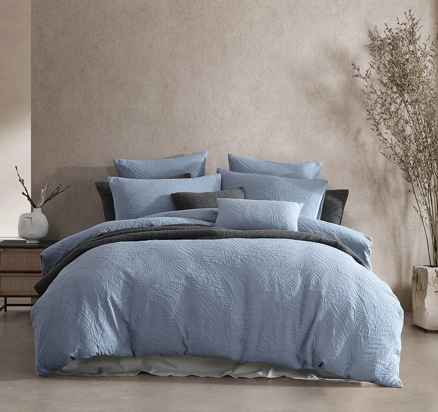 Kaia Quilt Cover Set Range Slate