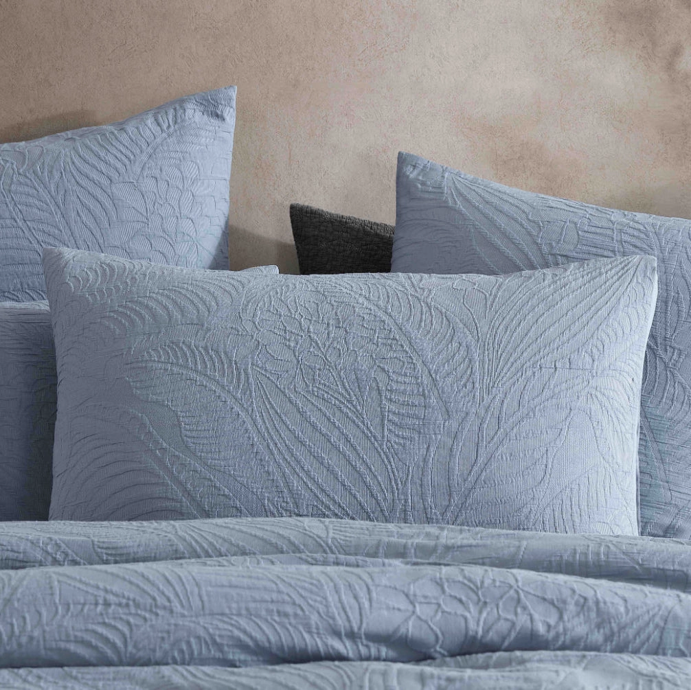 Kaia Slate Quilt Cover Set by Logan & Mason Platinum
