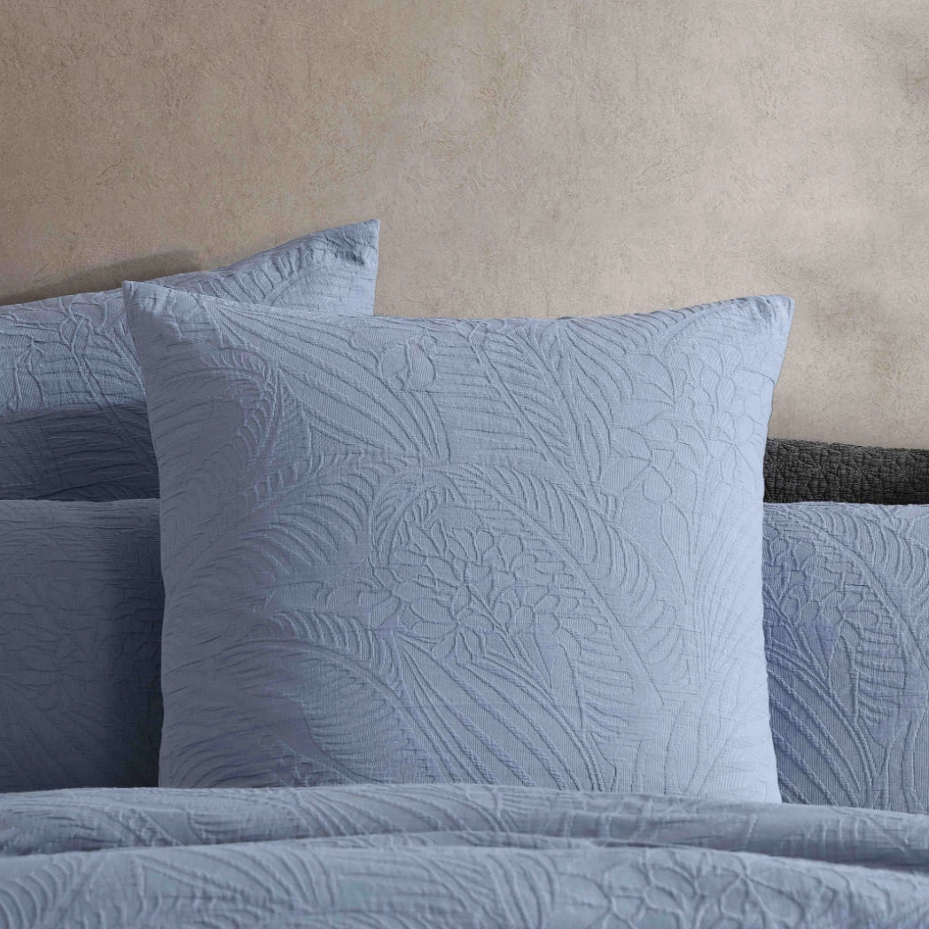 Kaia Slate Quilt Cover Set by Logan & Mason Platinum