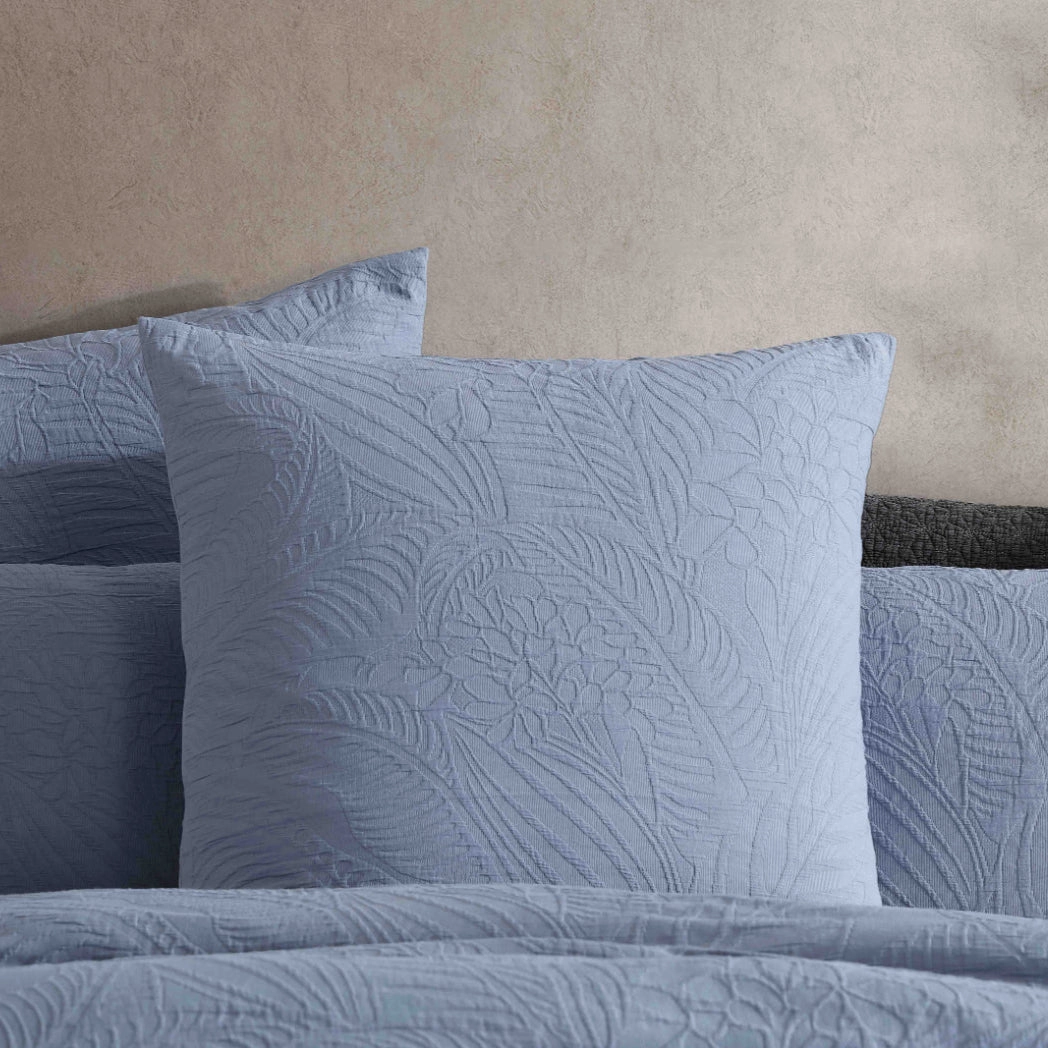 Kaia Slate Quilt Cover Set by Logan & Mason Platinum