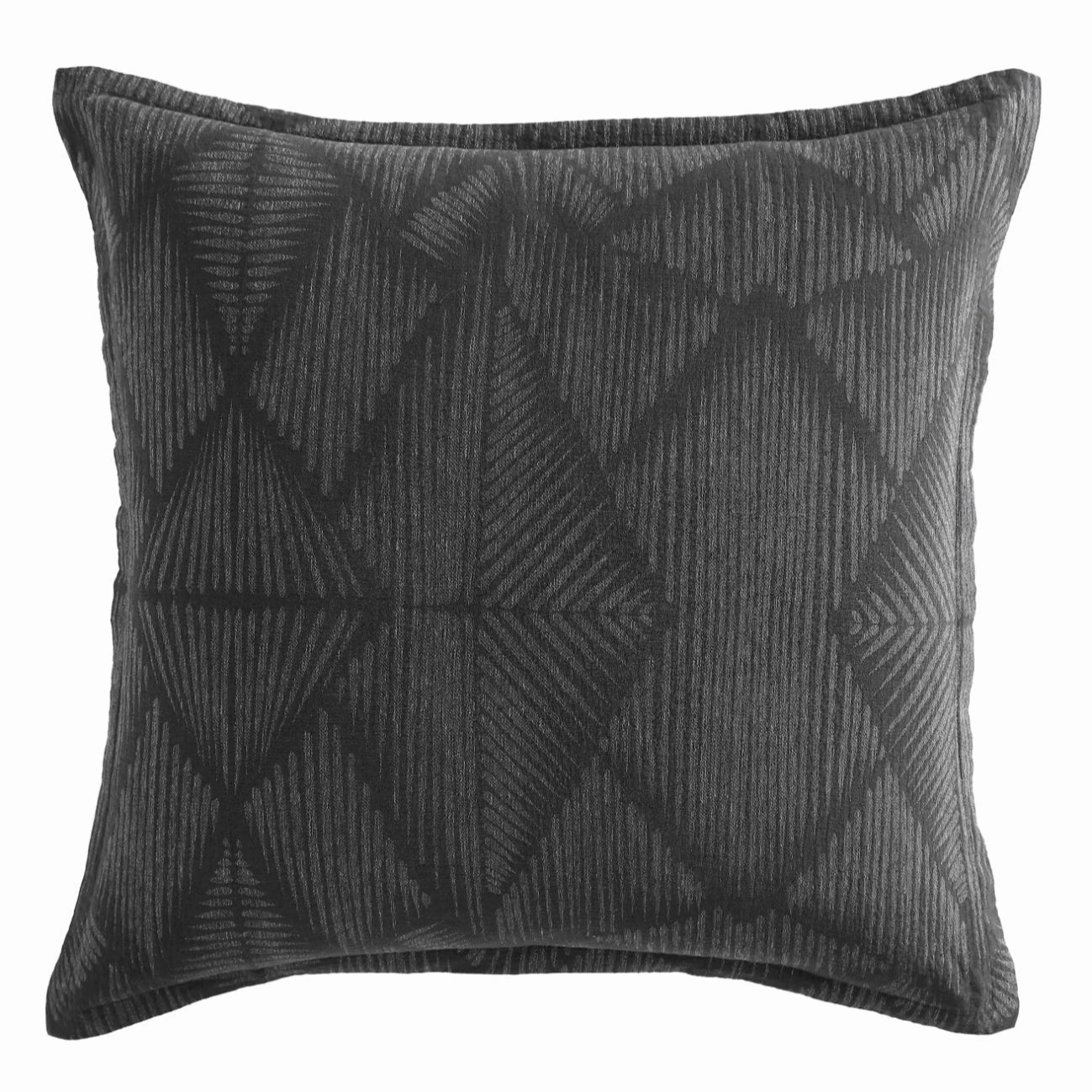 Kenya Charcoal European Pillowcase by Logan and Mason Platinum
