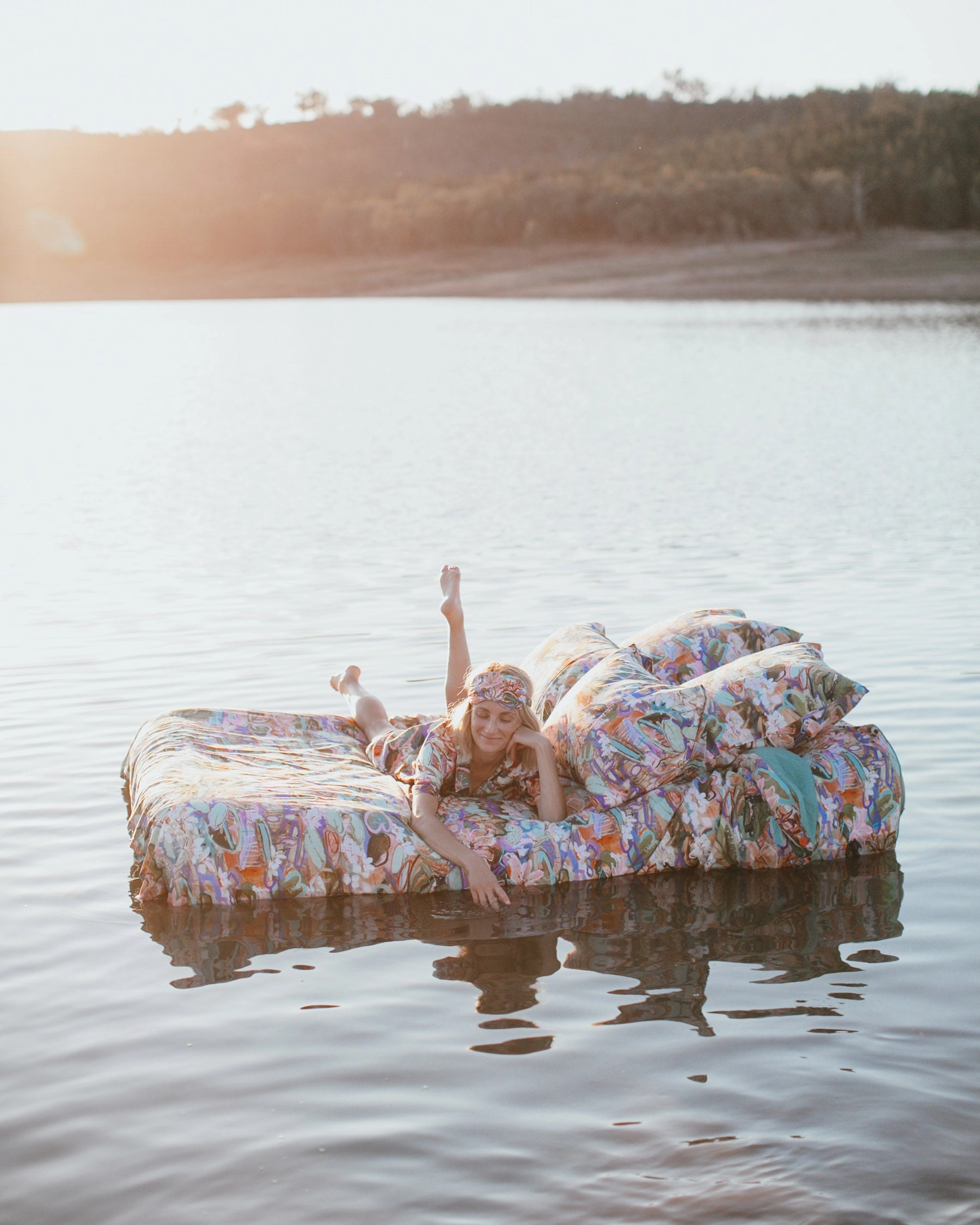 Kip&Co x Kezz Brett Waterlily Waterway Organic Cotton Pillowcases