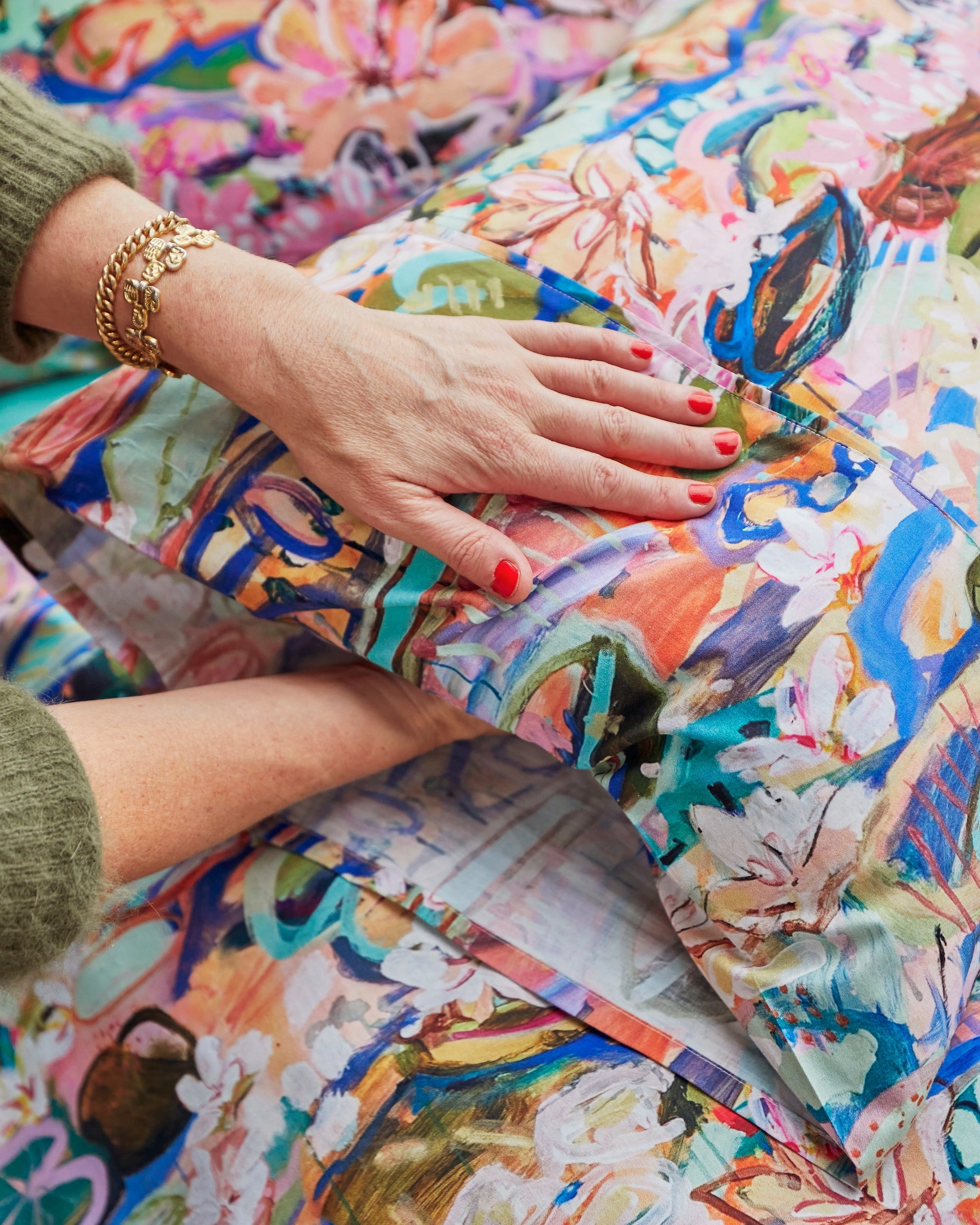 Kip&Co x Kezz Brett Waterlily Waterway Organic Cotton Pillowcases