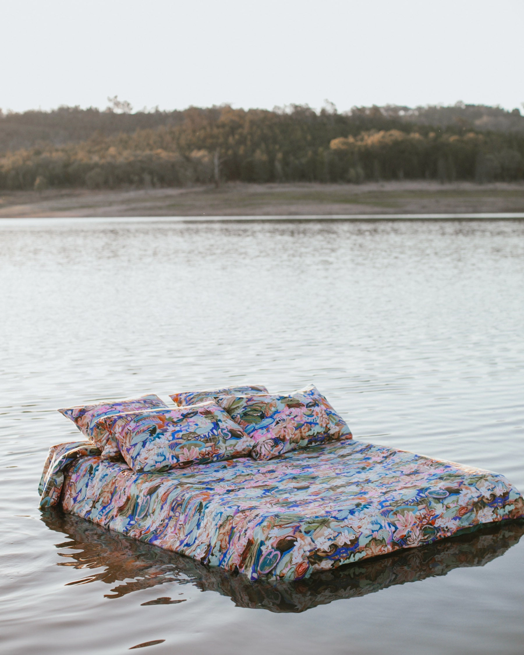 Kip&Co x Kezz Brett Waterlily Waterway Organic Cotton Pillowcases