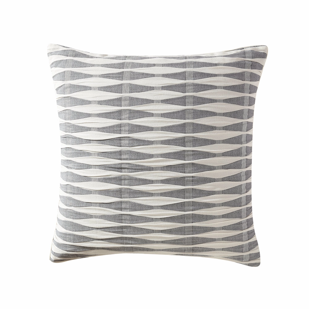 Kirby Charcoal European Pillowcase by Logan and Mason Platinum