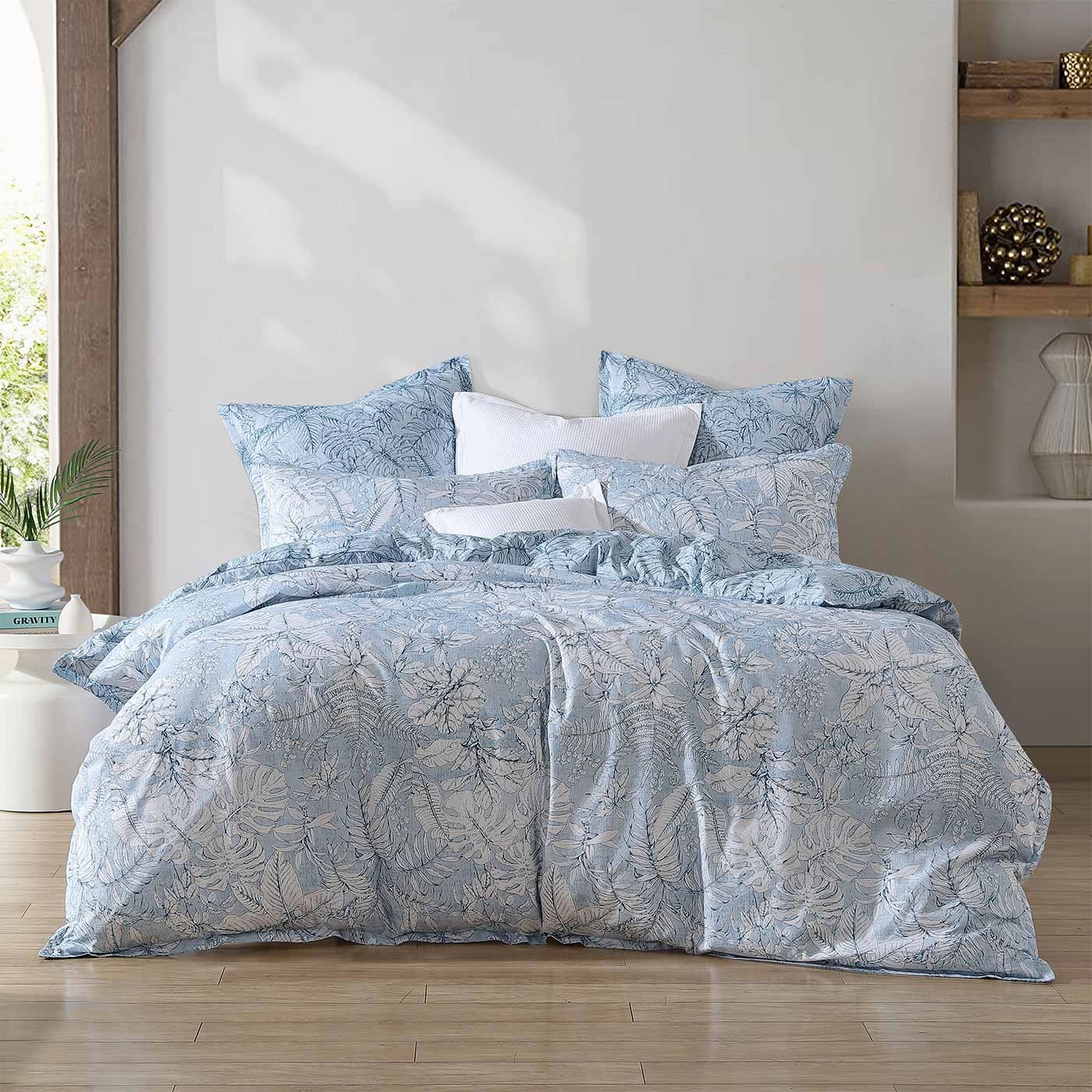 Laka Denim Quilt Cover Set by Logan & Mason
