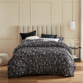 Leisel Black Quilt Cover Set by Logan and Mason Platinum