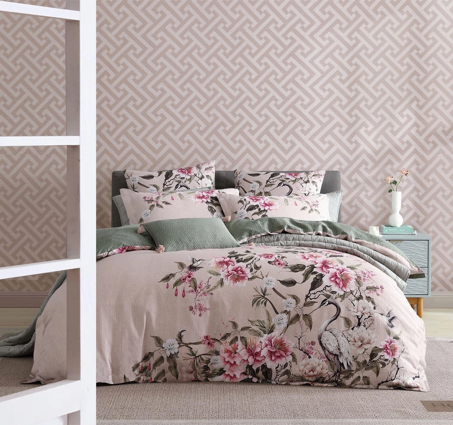 Lisha Quilt Cover Set Range Rose
