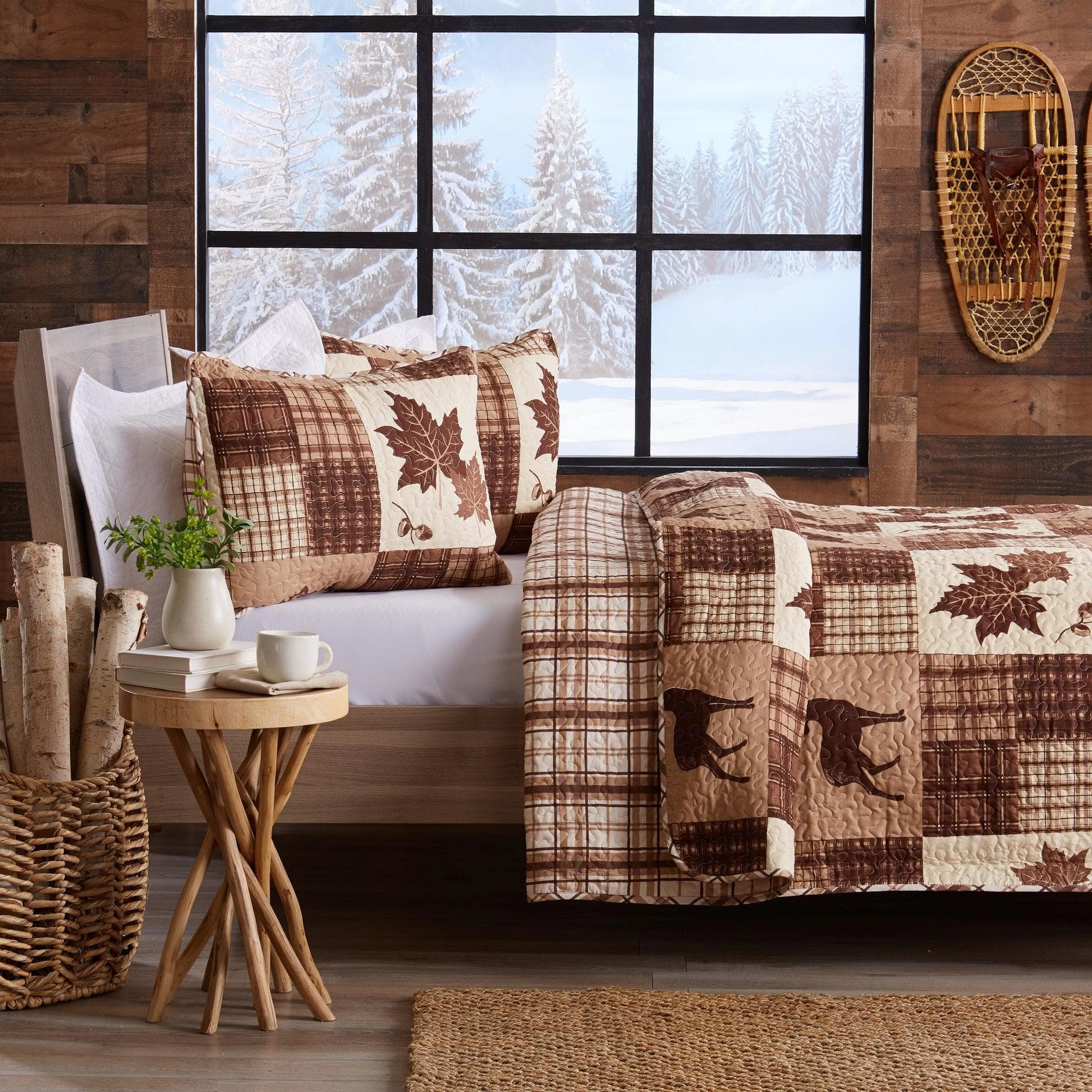 Lodge 3 Piece Quilt Set - Redwood Collection