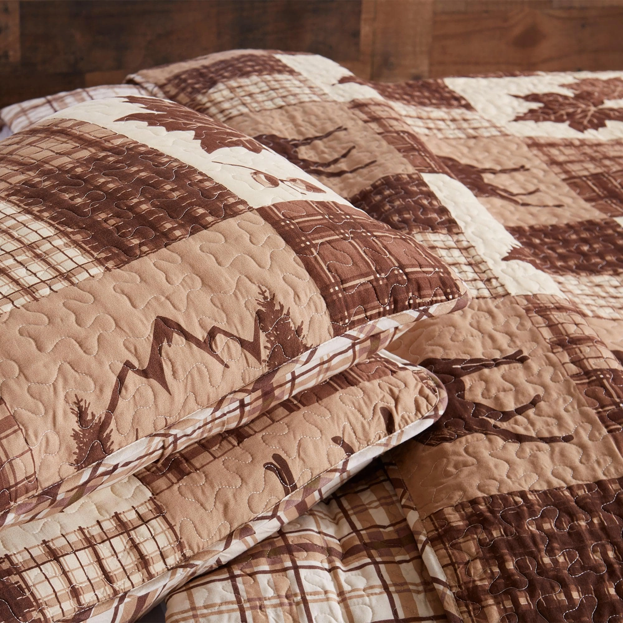 Lodge 3 Piece Quilt Set - Redwood Collection