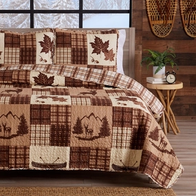 Lodge 3 Piece Quilt Set - Redwood Collection